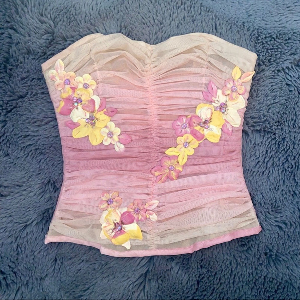 ISO EMA SAVAHL PINK CORSET TOP